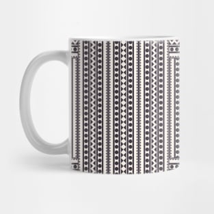 Tribal black and white geometric patchwork Mug